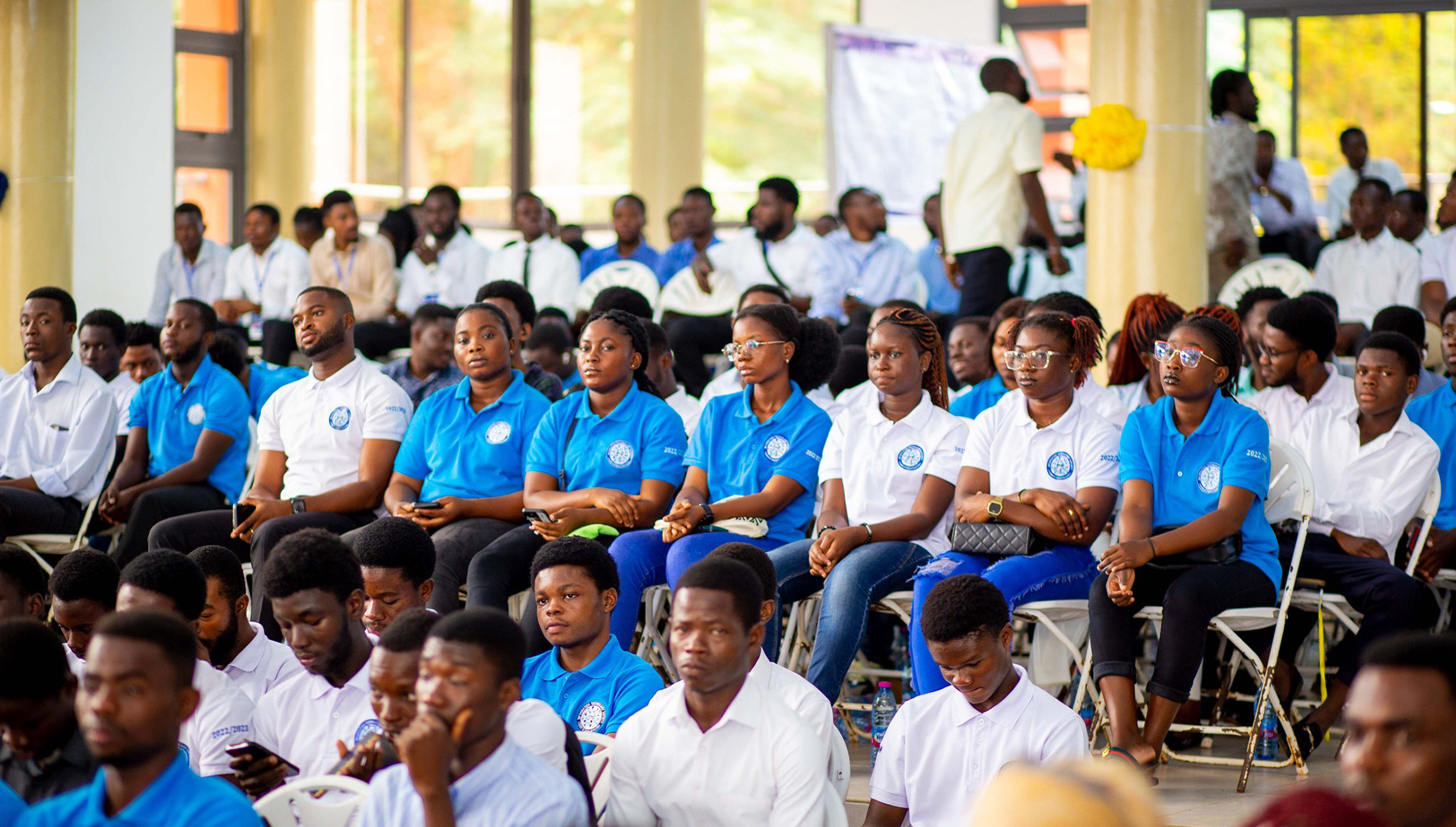 Students collaborating at UENR Tech Fair